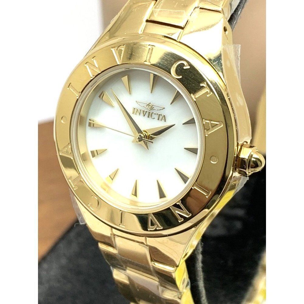 Invicta Women's Watch 39843 Wildflower Mother of Pearl Dial Gold Steel 2…